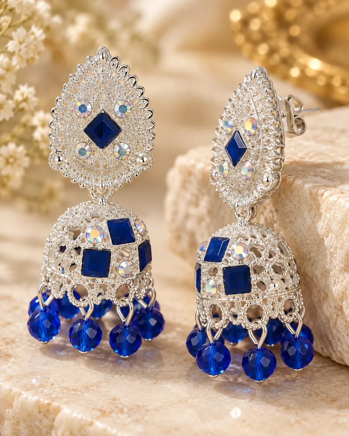 Stylish Ethnic Jhumka Earrings for Women & Girls | Party Wear Traditional Dangler Earrings