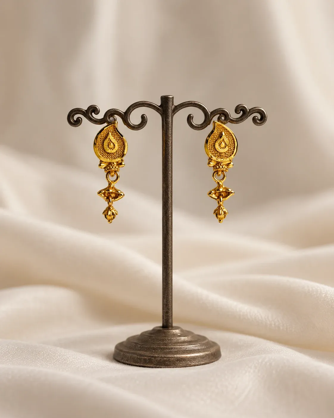 Gold Plated Traditional Drop Earrings for Women & Girls | Stylish Ethnic Daily Wear Earrings